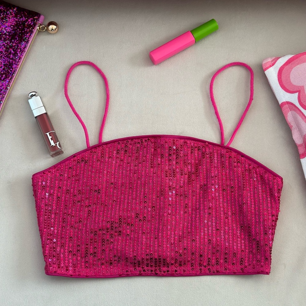 Shein Pink Crop Top